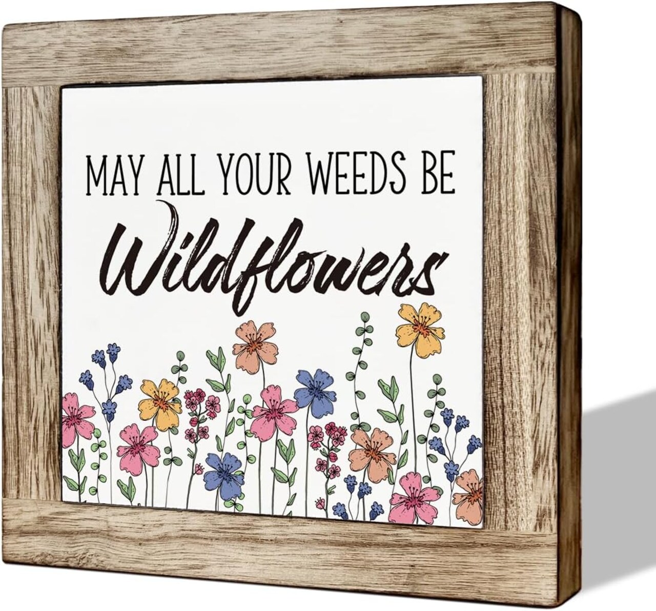 Spring Decor, Wooden Box Signs for Home Decor, Flower Decor, Inspirational Wood Sign for Home Decor